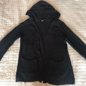 Black knitted cardigan
